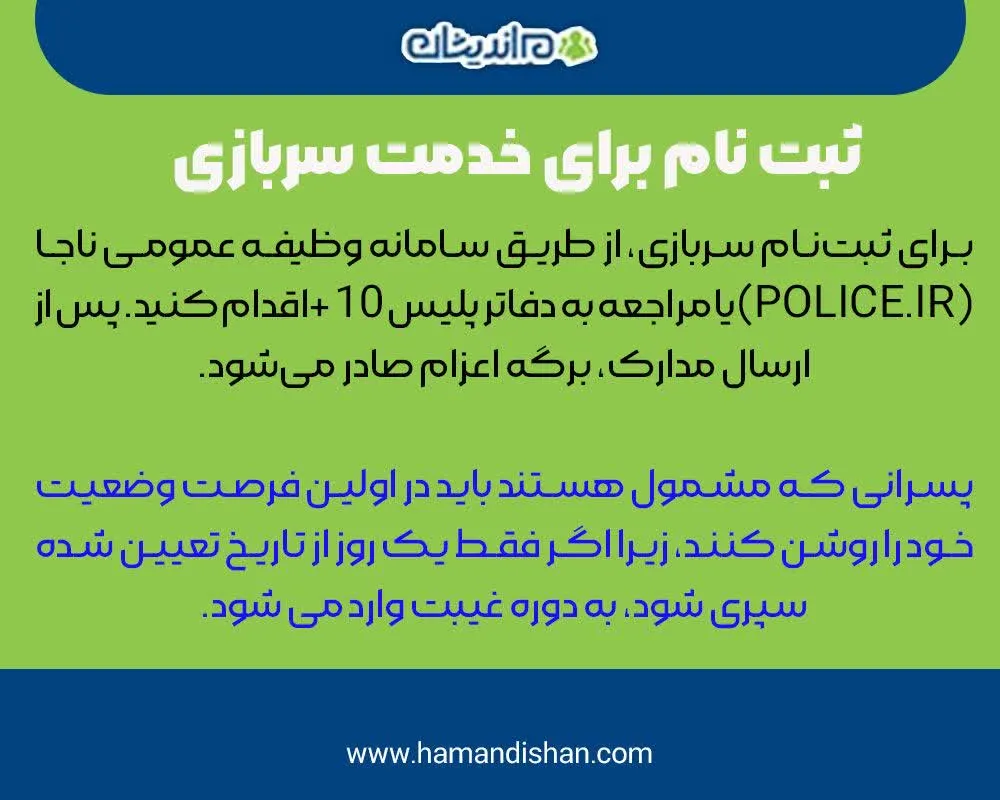 مراحل اعزام به خدمت سربازی