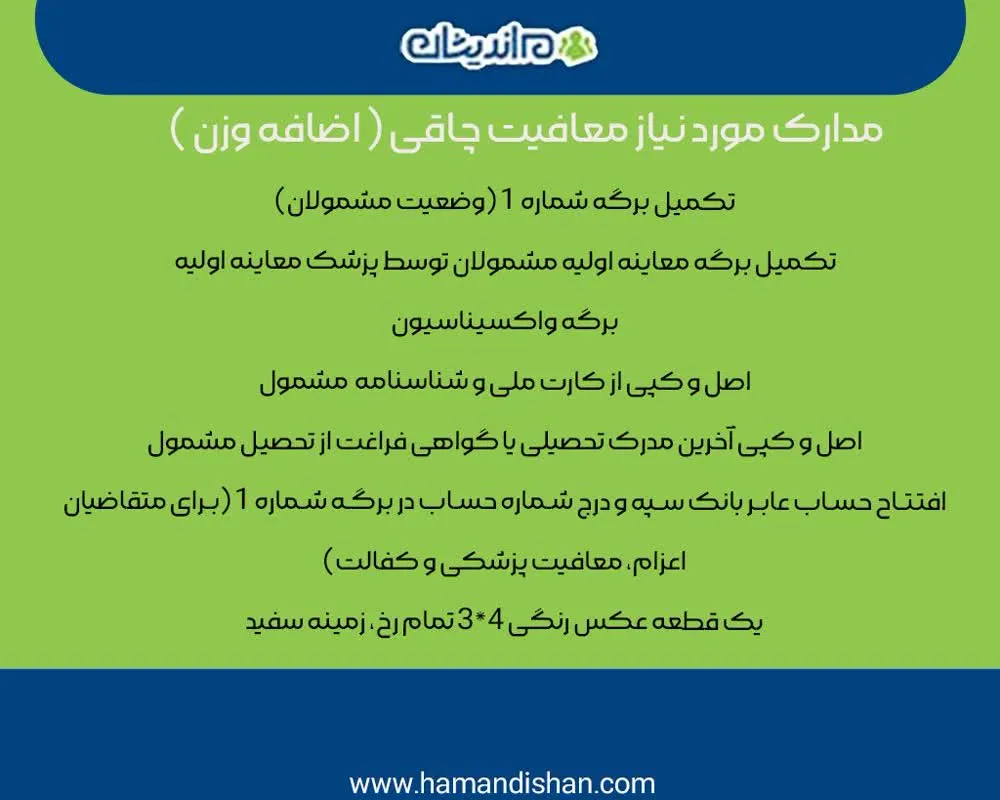 حداقل وزن برای معافیت سربازی