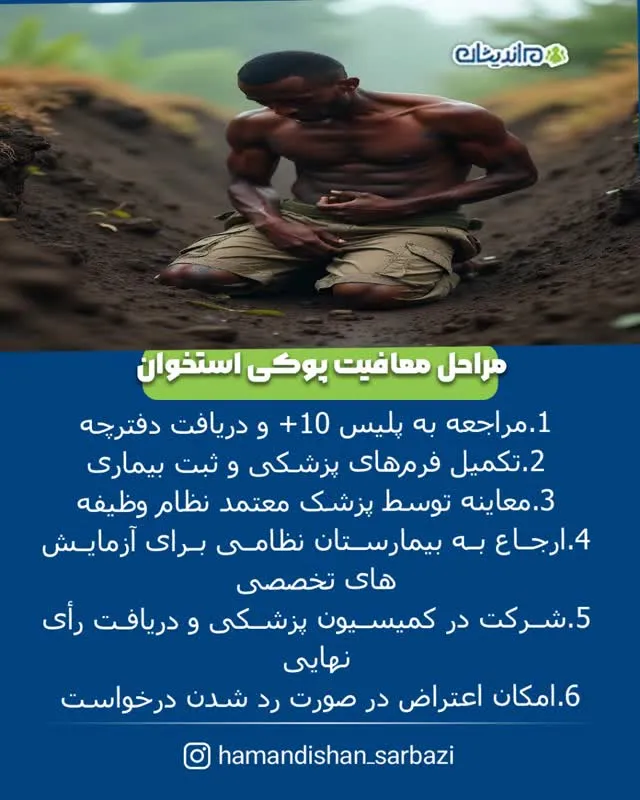 مدارک لازم برای دریافت معافیت پوکی استخوان
