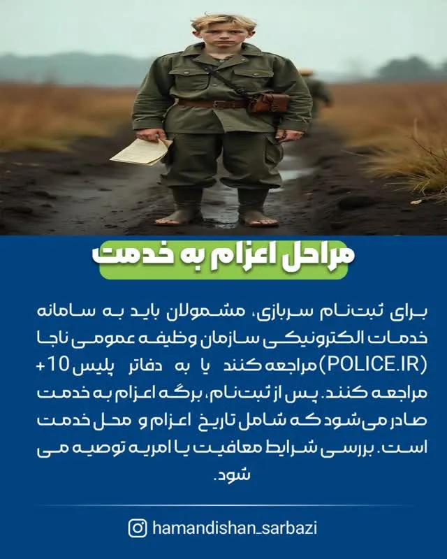 مدارک مورد نیاز اعزام به خدمت سربازی