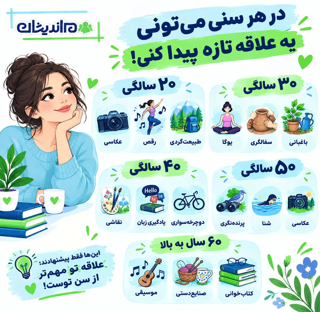 بهترین سرگرمی برای خانم ها بر اساس سن