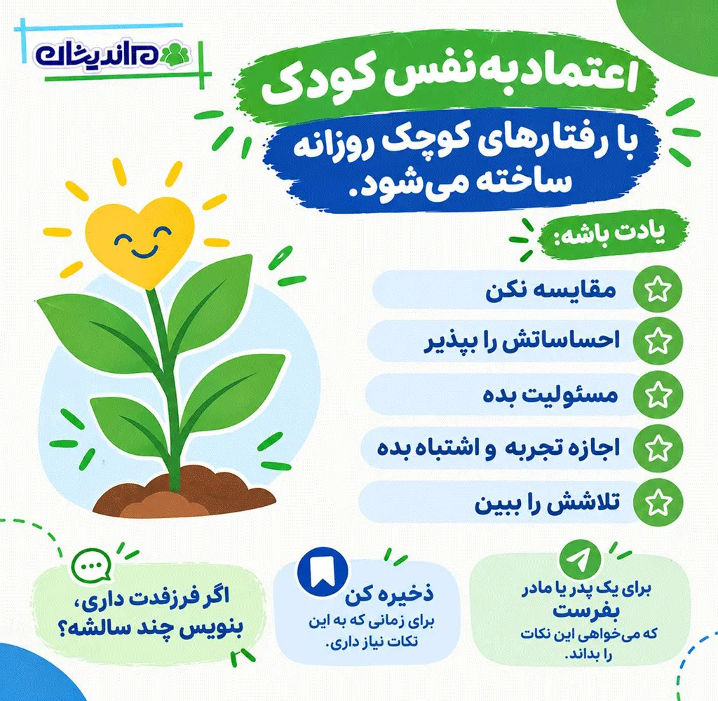 چکار کنیم اعتماد به نفس بچه بالا بره