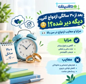 ازدواج در سن بالا خوب است یا بد؟!! (مزایا و معایب تاخیر در ازدواج)