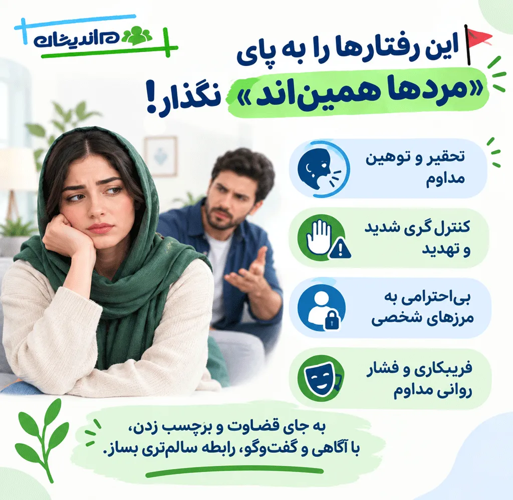 رفتار یک مرد را بیشتر از حرفهایش بررسی کنید